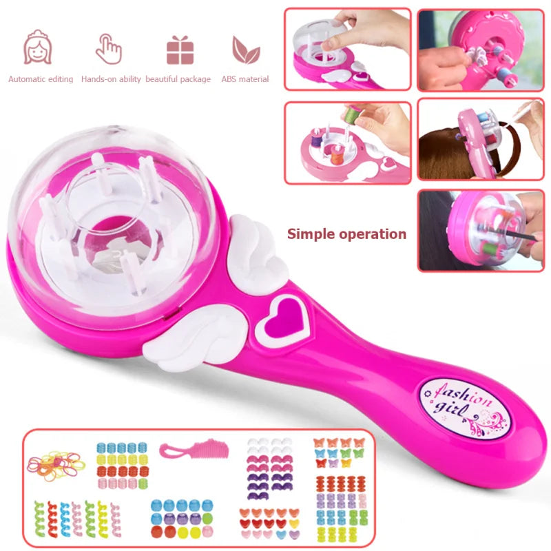 DIY Braiding Hairstyle Tool Electric Automatic Hair Braider Twist Braider Machine Weave Roller Hairstyle Machine Set Child Gift