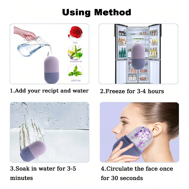 Upgraded Ice Ball Face Roller Silicone Ice Mold Face Roller Skin Care Lifting Firming Face Skin Reusable Facial Skin Care Tools