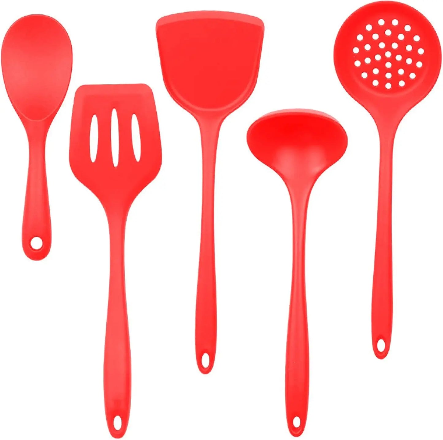 Silicone cooking utensil set Kitchen Utensils Set Cooking Tool Set Kitchenware Set  Skimmer Slotted Turner Slotted spoon Laddle