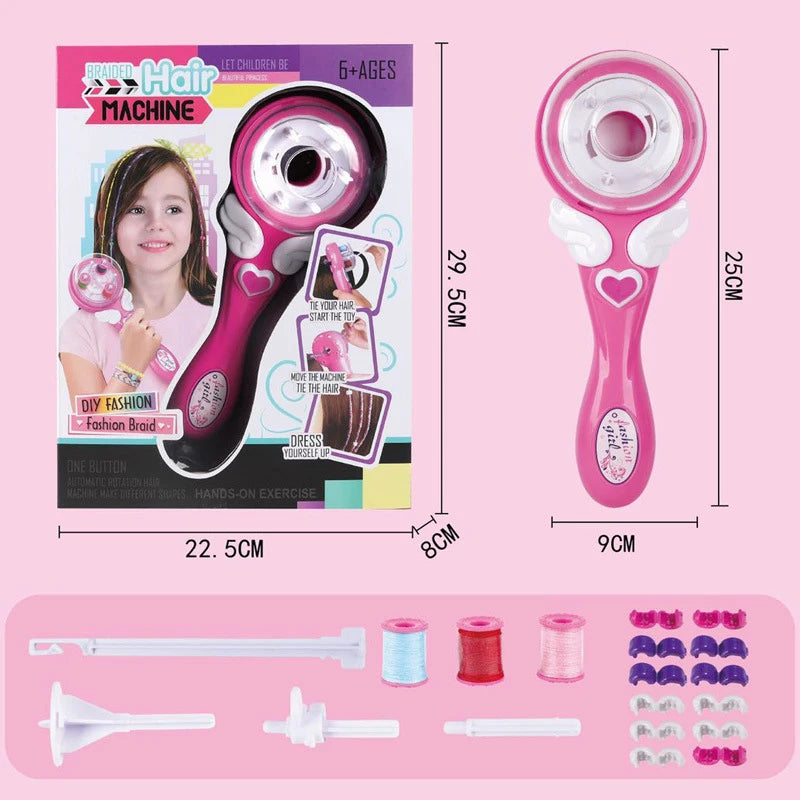 DIY Braiding Hairstyle Tool Electric Automatic Hair Braider Twist Braider Machine Weave Roller Hairstyle Machine Set Child Gift