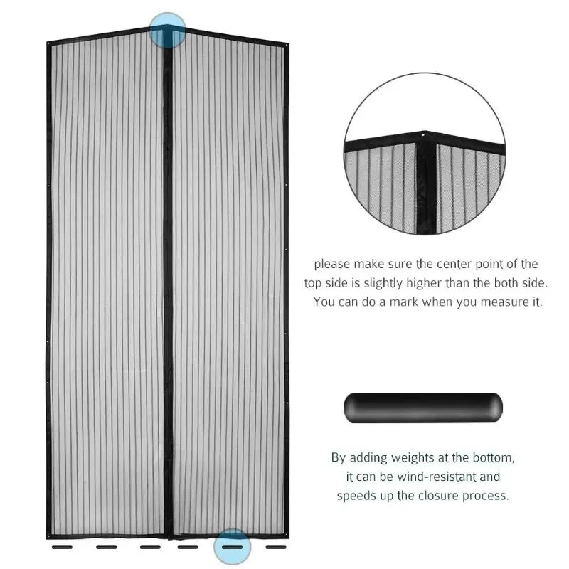 Anti-Mosquito Net Summer Automatic Closing Magnetic Mosquito Net Invisible Door Mesh Anti Bug Fly Partition Curtain Magic Mesh