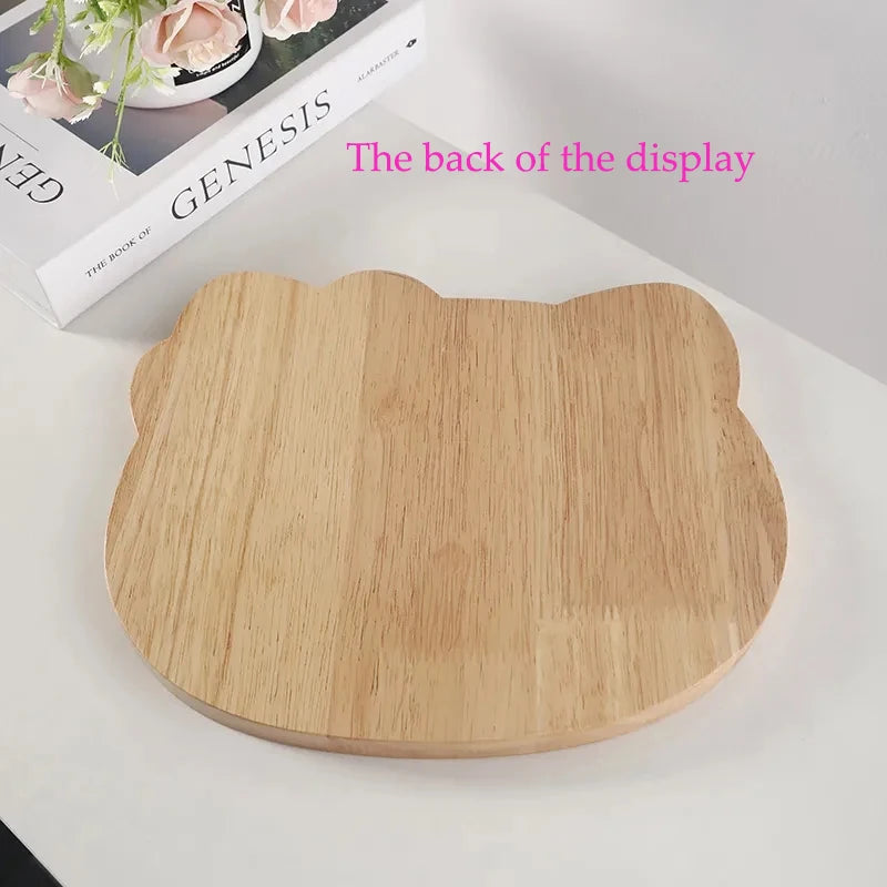 Sanrio Kawaii Hello kitty Chopping Board Cartoon Solid Wood Fruit Children's Supplementary Food Small Chopping Board Tableware