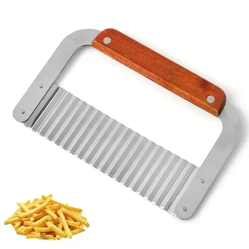 Kitchen Wavy Potato Cutter Stainless Steel Slicer Onion Chips French Fry Maker Chopper Vegetable Knife Food Crinkle Tools