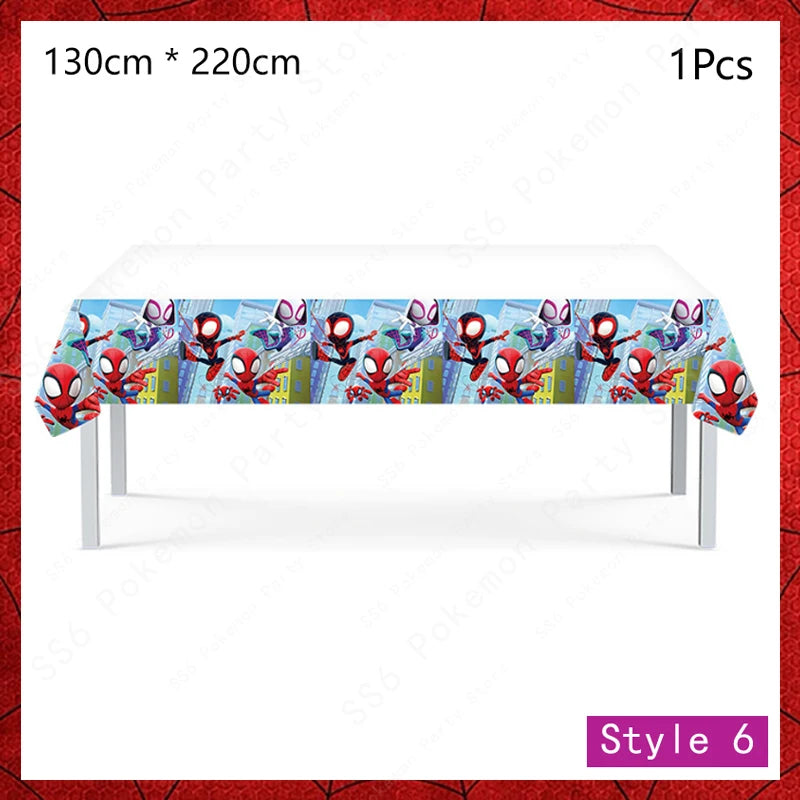 Spiderman Birthday Party Decorations Disposable Tableware Plate Cup Napkins Bags Spidey Party Birthday Decoration Supplies Set