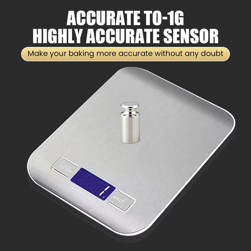 Household Kitchen High-precision Electronic Pastry Baking Scale Small Food Baking Scale 10kg/1g Accurate Weighing