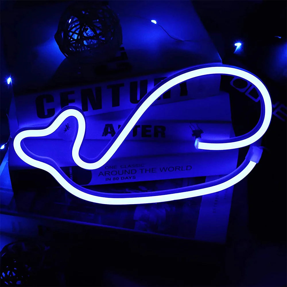 USB/Battery LED Neon Sign Lights Party Wall Art Decor Room Bar Beer Neon Lamps Wall Hanging Neon Signs Musical Note Night Lights