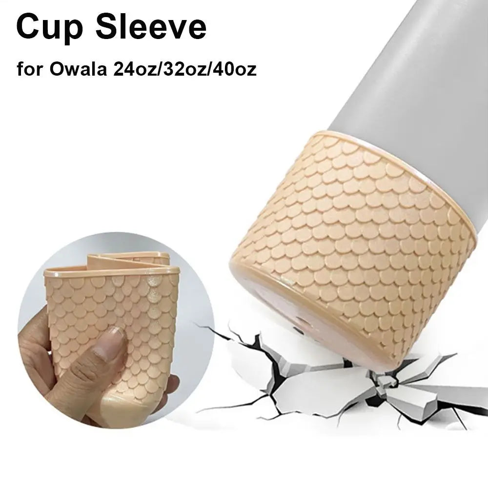 1Pcs New Anti-Slip Silicone Boot Fish Scale Pattern Colorful Bottle Bottom Base Protective Cup Sleeve for Owala 24oz 32oz 40oz