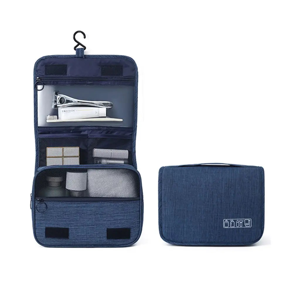 Foldable Toiletry Bag Organizer Hanging Storage Bag Bathroom Makeup Bag Case Travel Dry And Wet Separation Cosmetic Bag