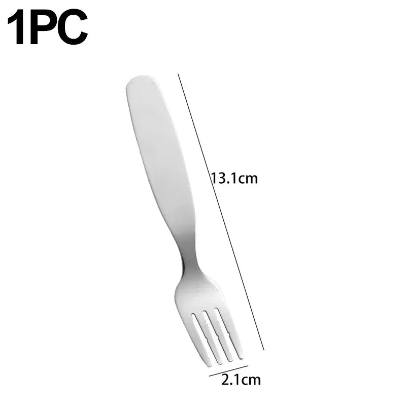 10/1pcs Mini Stainless Steel Spoon Fork Sets Ice Cream Cake Dessert Coffee Teaspoon for Children Cutlery Kitchen Tableware Gifts