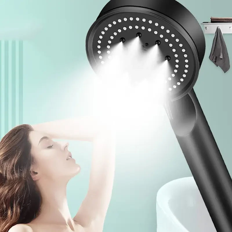 5 Mode Pressure Boost Shower Head Multifunction Adjustable Large Water Yield Shower Nozzle Massage Shower Bathroom Accessory