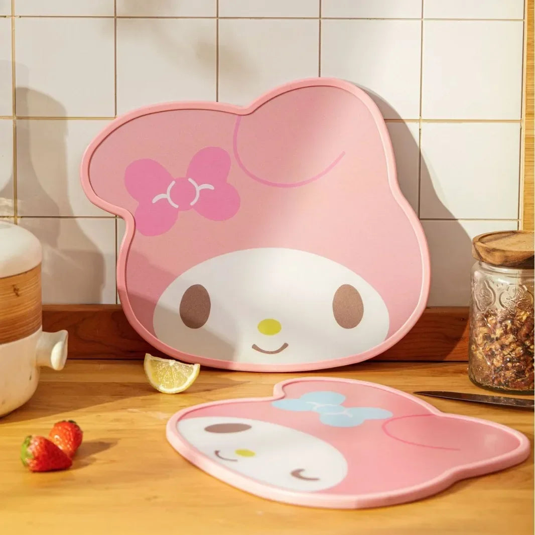 Sanrio Hello Kitty Cartoon Shape Cutting Board Food Grade PP Cutting Board Double-sided Fruit Baby Food Supplement Cutting Board