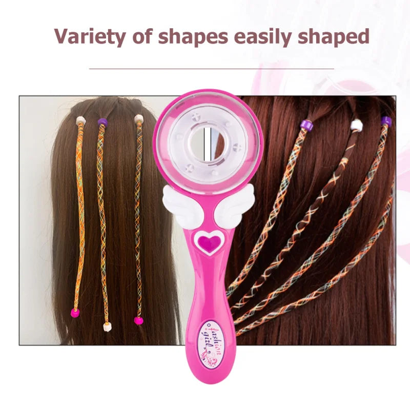 DIY Braiding Hairstyle Tool Electric Automatic Hair Braider Twist Braider Machine Weave Roller Hairstyle Machine Set Child Gift