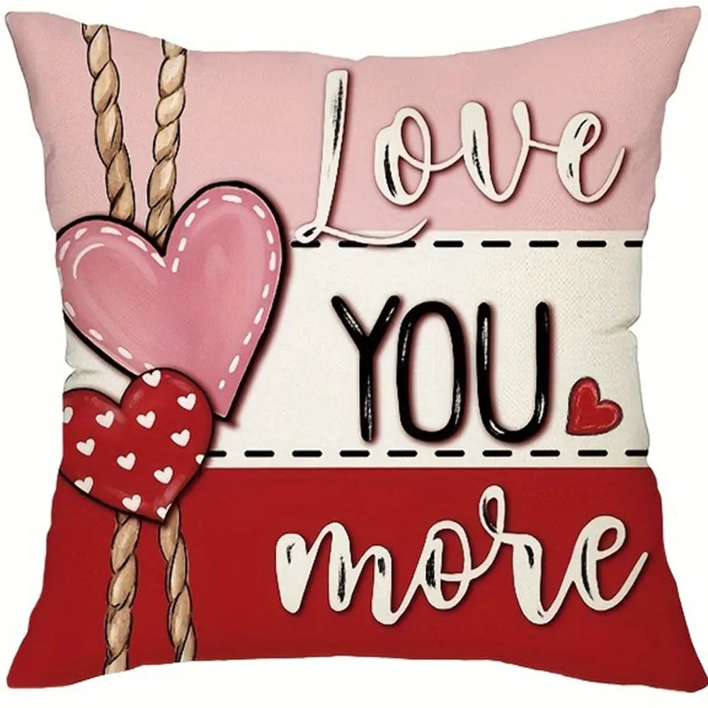 Valentine's Day Gift Printed Nordic Couple Home Decor Pillowcase Holiday Bedroom Living Room Decoration Polyester Cushion Cover