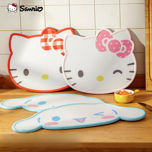 Sanrio Hello Kitty Cartoon Shape Cutting Board Food Grade PP Cutting Board Double-sided Fruit Baby Food Supplement Cutting Board