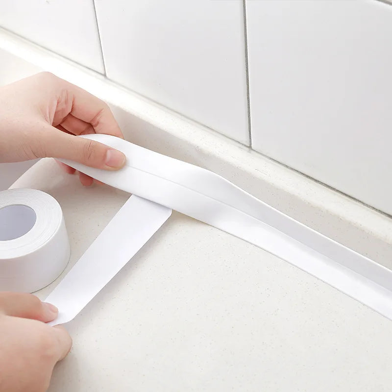 Waterproof Sealing Tape Strips PVC Self Adhesive Wall Sticker for Bathroom Shower Bath Seal Caulk Strip Kitchen Sink Mold Proof