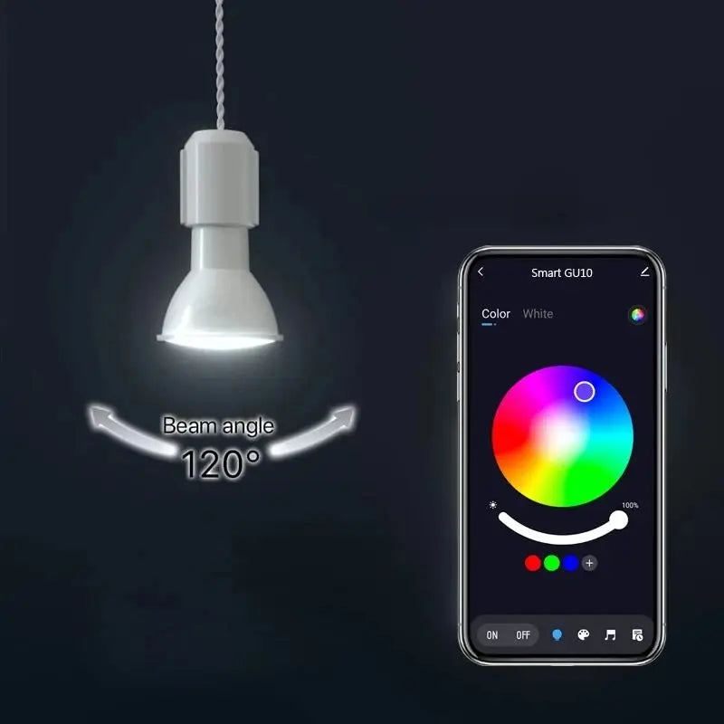 Tuya GU10 Lamp APP Control Smart Bulb WIFI Bluetooth RGB 220V LED Light Bulbs 5W Dimmable Smart Life For Room Home Group