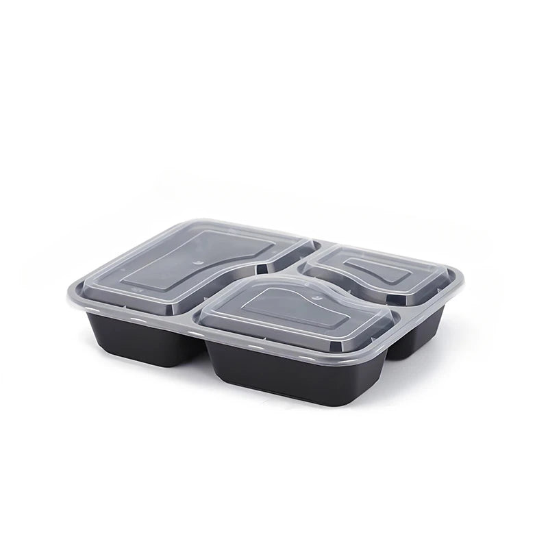 10 Sets Disposable Food Boxes with Lids Microwave Food Storage Boxes Kitchen Refrigerator Storage Containers Durable Stackable