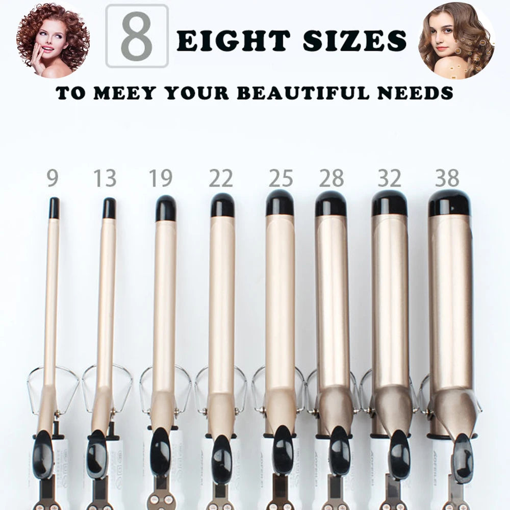 2023 New Real Electric Professional Ceramic Hair Curler Beauty Curling Iron Roller Curls Wand Waver Fashion Styling Tools