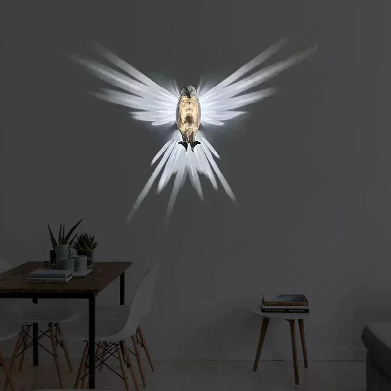 Halloween Bird Wall Lamp Owl Eagle Shape Projector Modern Creative Atmosphere Sconce Light 3D Print Body Animal Lighting Lustre