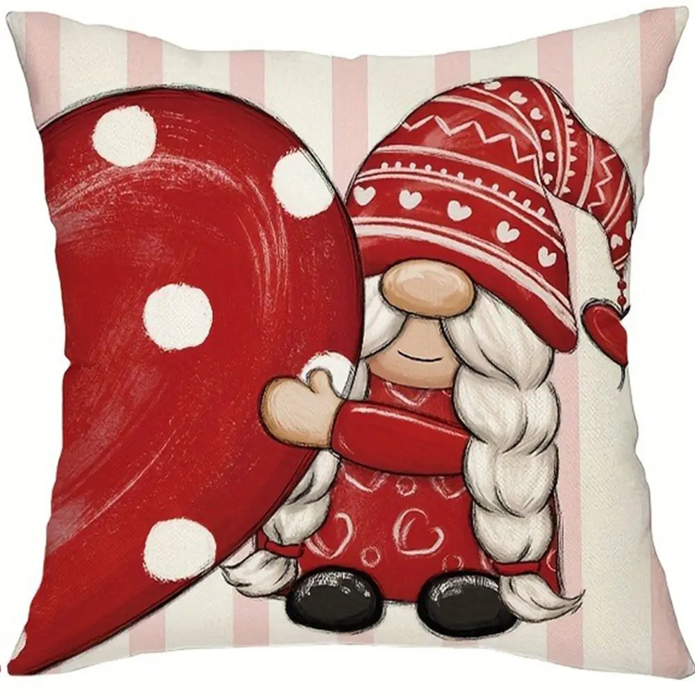 Valentine's Day Gift Printed Nordic Couple Home Decor Pillowcase Holiday Bedroom Living Room Decoration Polyester Cushion Cover