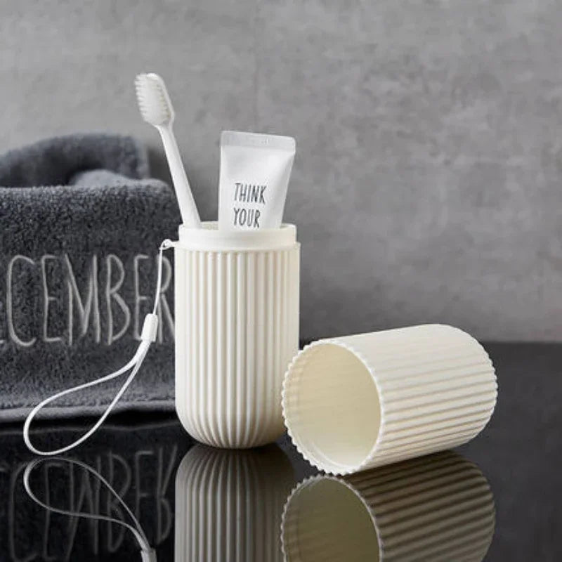 Travel Portable Toothbrush Cup Bathroom Toothpaste Holder Storage Case Box Organizer Travel Toiletries Storage Cup New Creative