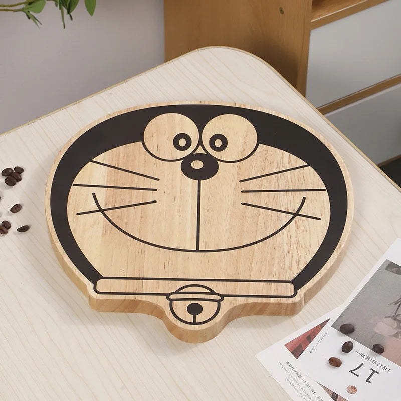 Sanrio Kawaii Hello kitty Chopping Board Cartoon Solid Wood Fruit Children's Supplementary Food Small Chopping Board Tableware