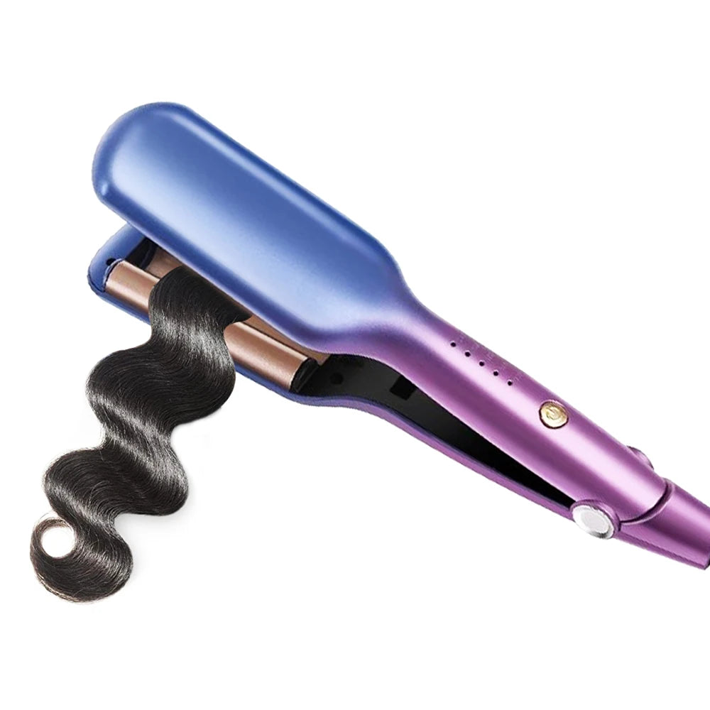 0.6 Inch / 16mm 3 Barrel Hair Waver Beach Waves Curling Iron Ceramic Hair Crimper Wave Curler Tool with 5 Adjustable Temperature