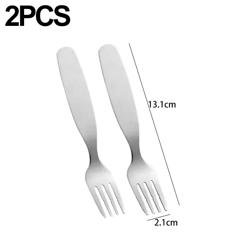 10/1pcs Mini Stainless Steel Spoon Fork Sets Ice Cream Cake Dessert Coffee Teaspoon for Children Cutlery Kitchen Tableware Gifts