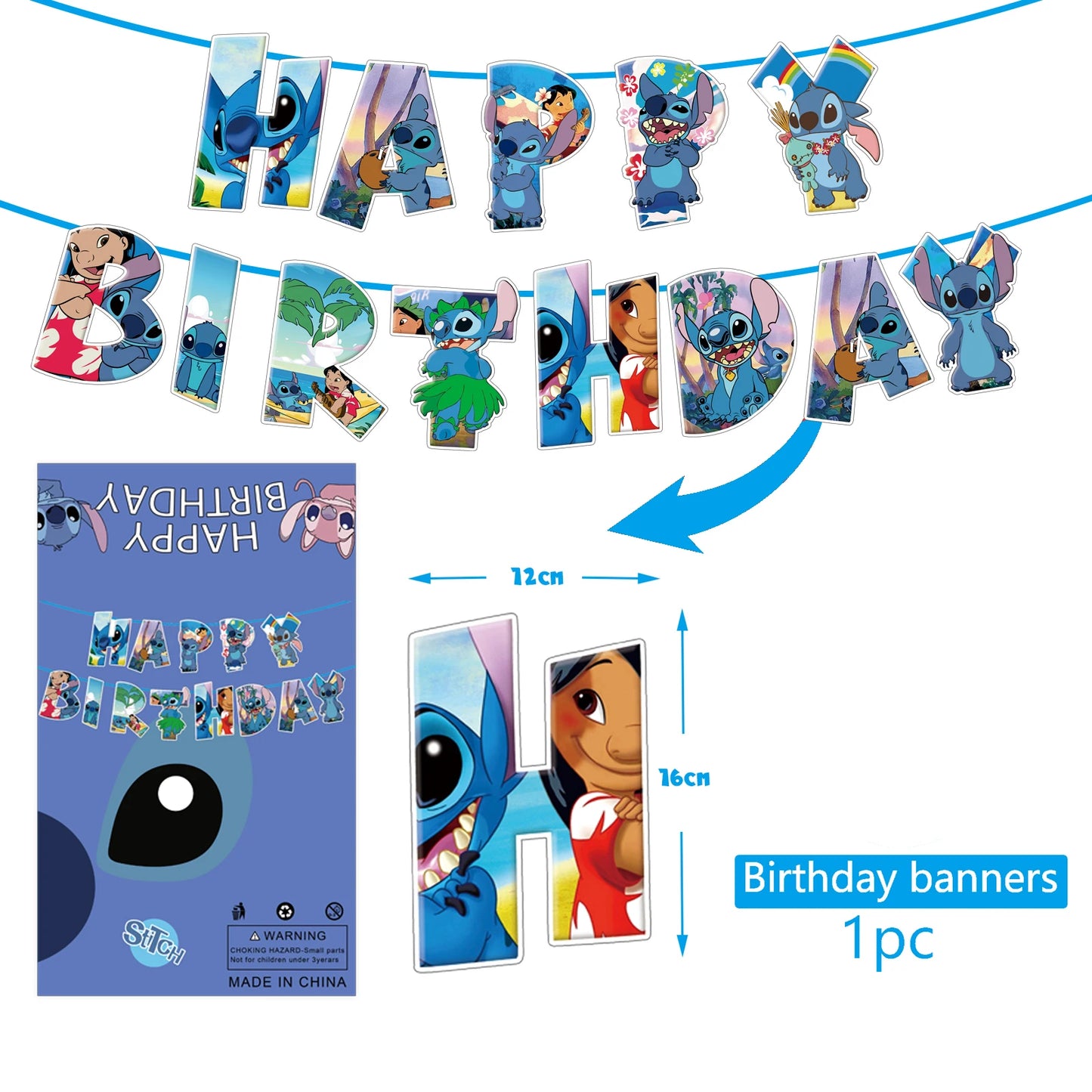 Lilo And Stitch Birthday Party Decoration Balloon Cup Gift Bag Plate Napkin Tablecloth Cakestand Party Supplies