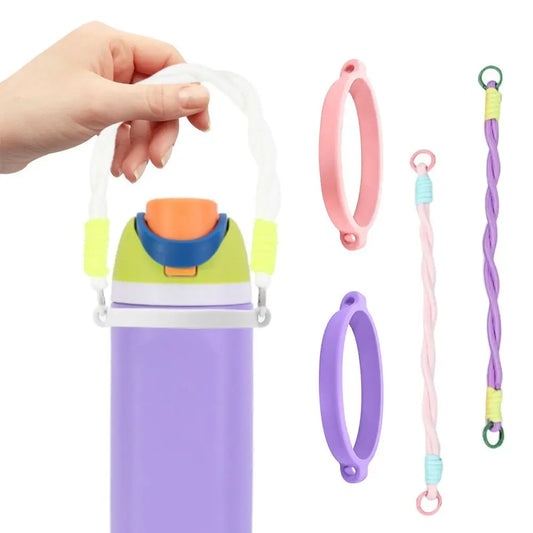 Portable Water Bottle Sling Holder DIY Silicone Ring Strap Water Cup Strap Bottle Sleeve for Owala Water Bottle