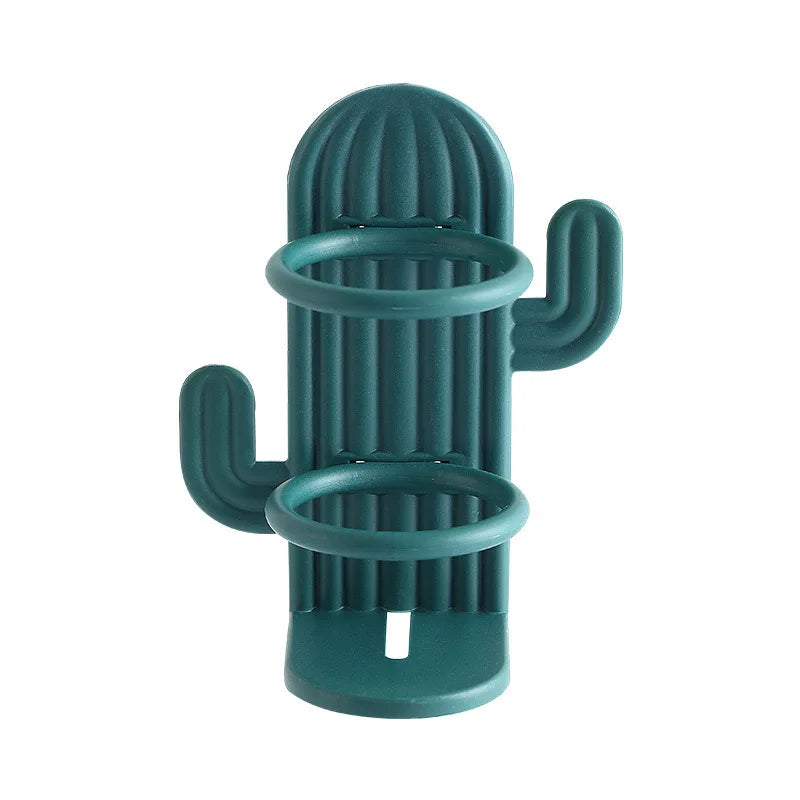 Cactus Wall-Mounted Electric Toothbrush Holder Holder Punch-free Razor Holder Storage Shelf  Organizer Bathroom Accessories 