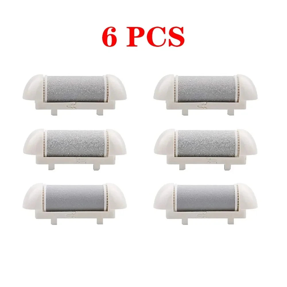 6PCS Foot Care Tool Heads Dead Hard Skin Callus Remover Refills Grinder Replacement Rollers File Feet Care Tool