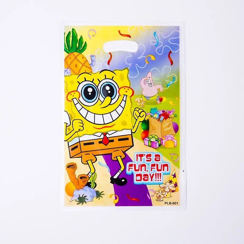 Cartoon Spongebob Theme Kids Birthday Plates Cups Napkins Disposable Tableware Supplies child Baby Birthday Party Decoration Set