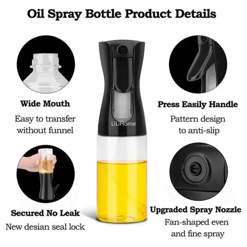 Oil Spray Sprayer Bottle for Cooking Kitchen Olive Oil Sprayer for Camping BBQ Baking Vinegar Soy Sauce 200ml 300ml 500ml