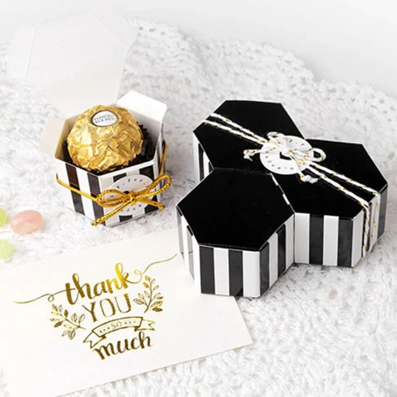 Mini Lovely Gold Round Polka Dot Gold Striped Paper Candy Boxes For Baby Shower gift box Birthday Wedding Party Favor Box