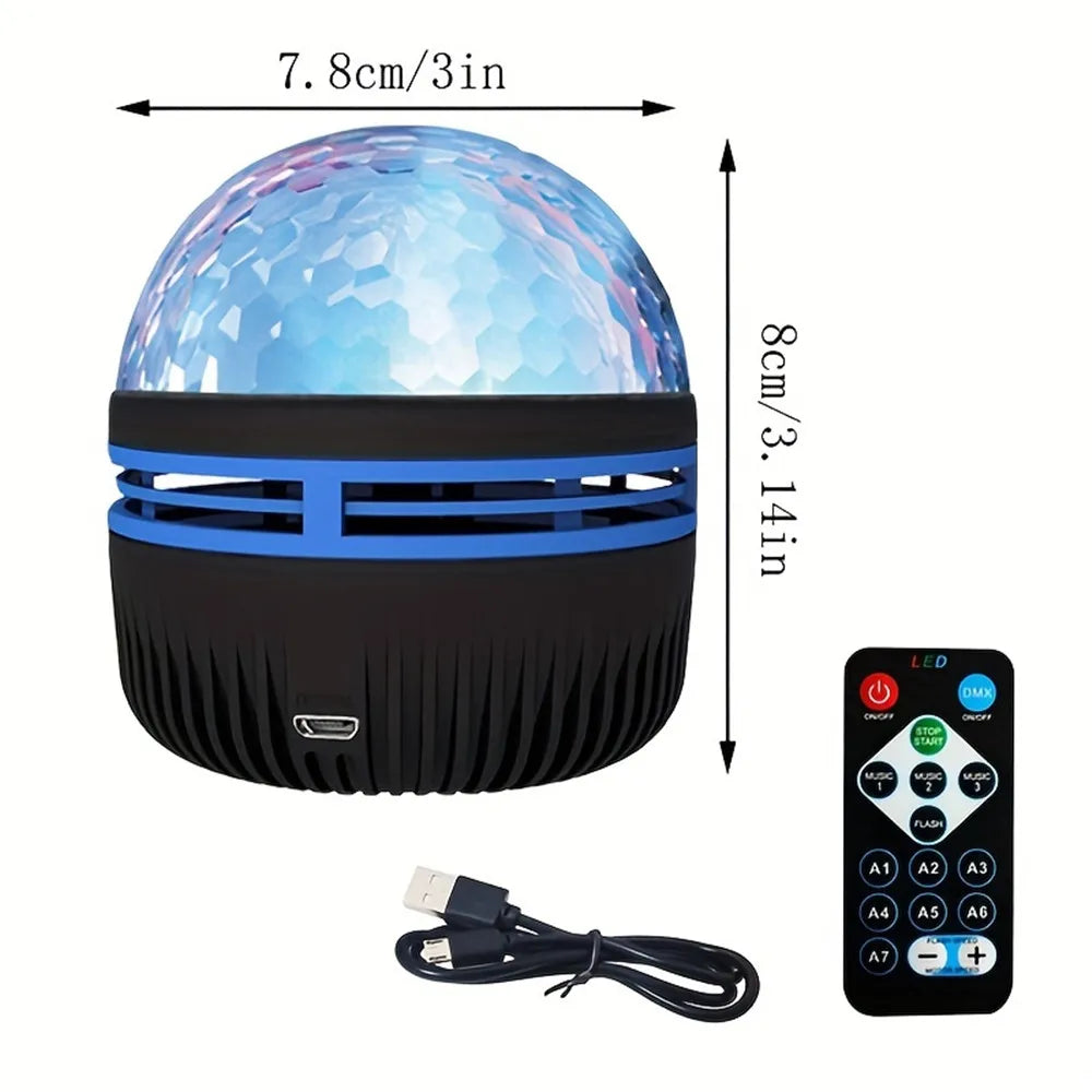 USB Galaxy Projector Aurora RGB 5V Night Lights Auto Rotating Sound Activated DMX Remote Control Home Theater Room Decorations