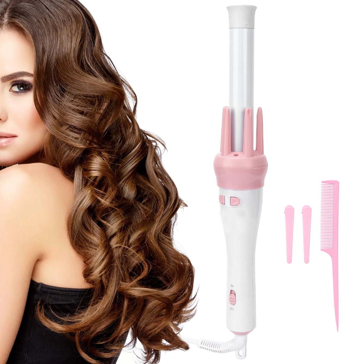 Curling Iron Hair Curler Professional Ceramic Curling Iron Automatic 360° Rotating Hair Curler Electric Curling Wand 110‑240V