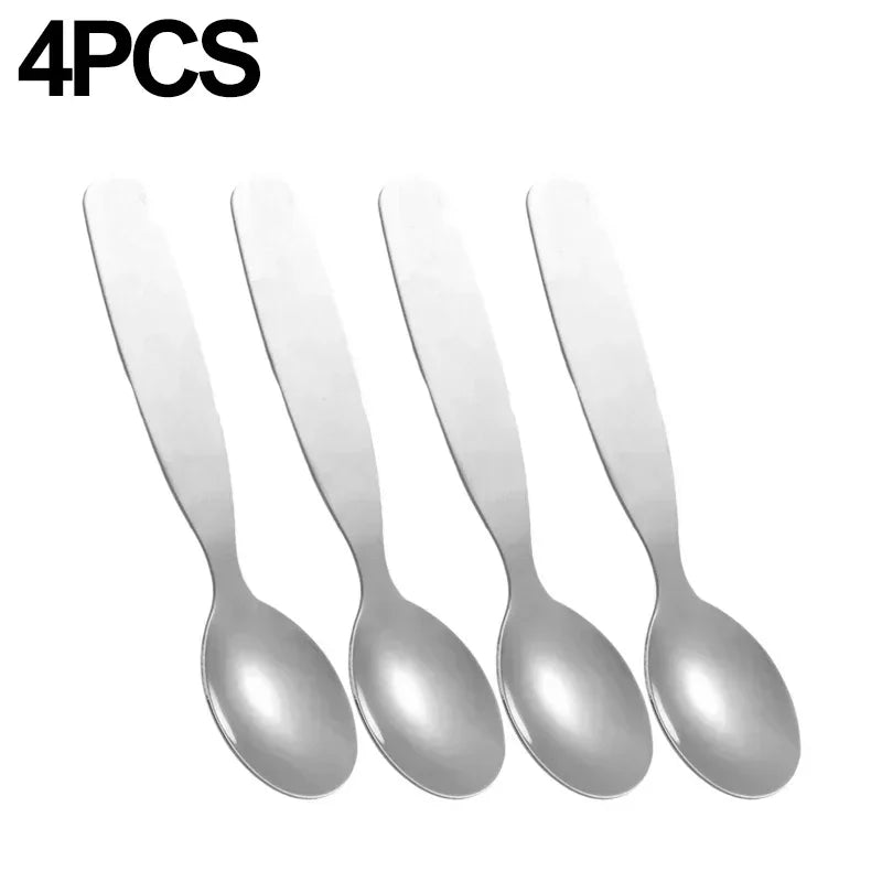 10/1pcs Mini Stainless Steel Spoon Fork Sets Ice Cream Cake Dessert Coffee Teaspoon for Children Cutlery Kitchen Tableware Gifts