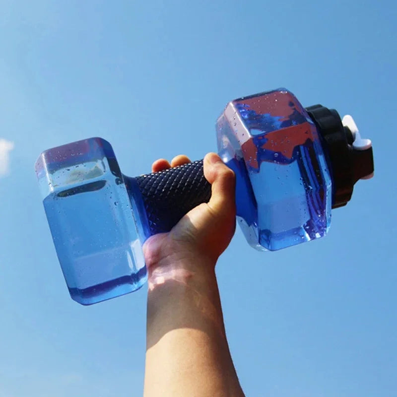 2.2L Dumbbell Shaped Kettle Sport Water Bottle Fitness Cycling Water Bottle Creative Summer Water Drinks Bottle