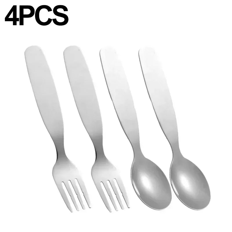 10/1pcs Mini Stainless Steel Spoon Fork Sets Ice Cream Cake Dessert Coffee Teaspoon for Children Cutlery Kitchen Tableware Gifts