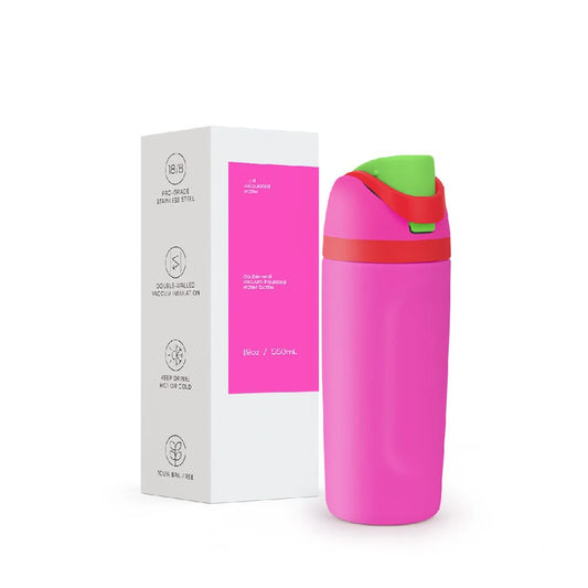 Insulated Stainless Steel Water Bottle with Straw Sports Water Bottle Great for Travel Colored Large Capacity Straw Fruit Cup