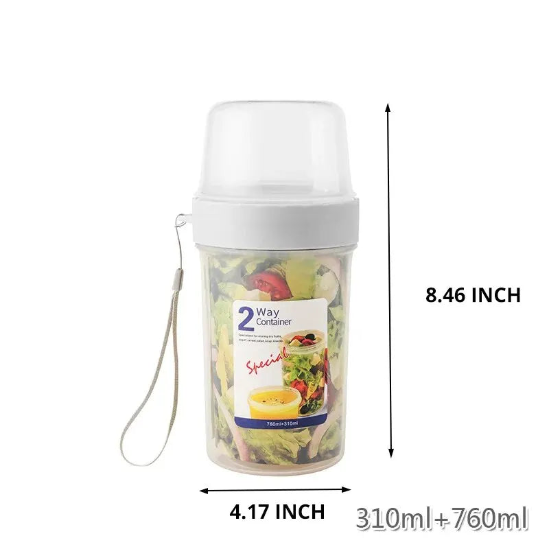 1pc Double Layer Container For Fresh-Keeping Plastic Container For Fresh-Keeping Sealed Food Storage Kitchen Storage Box