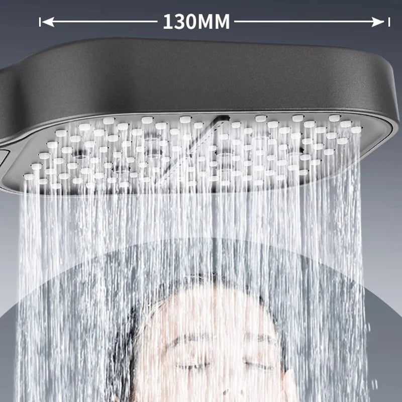 Large Shower Head 7 Modes Adjustable Shower Head Bathroom High-pressure Water-saving Shower Mixer Nozzles Bathroom Accessories