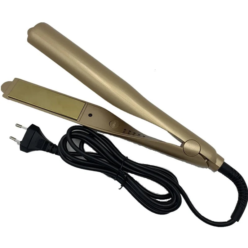 2 In 1 Pro Twist Hair Straightener And Curler Spiral Wave Curling Gold Titanium Flat Iron Straightening Curling Styling Tool