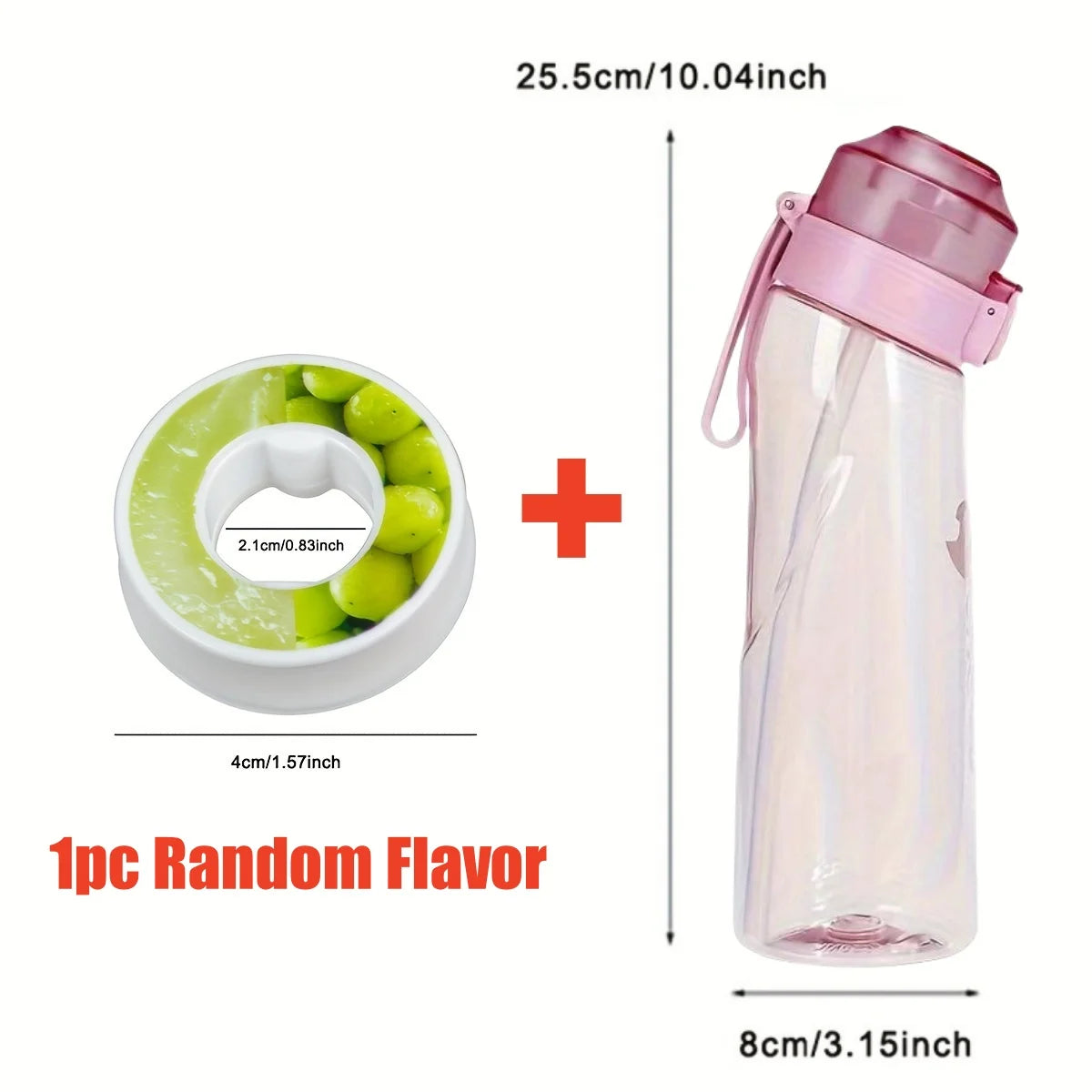 650ml/22oz Portable Sports Water Bottle With 7 Flavour Pods Scented Leakproof Water Bottle With Straw For Gym Outdoor Activities