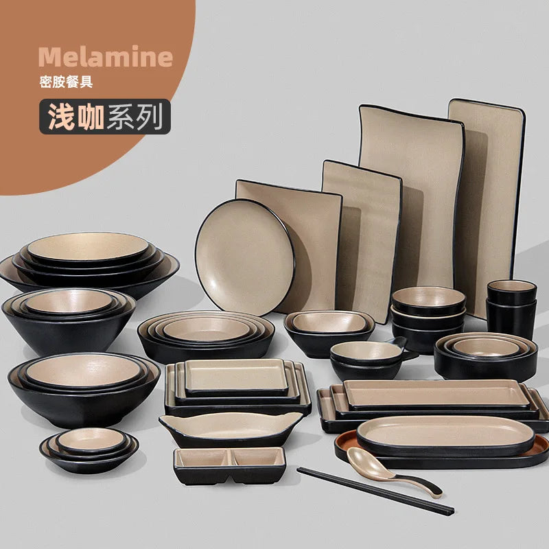 dinnerware set  flatware set korean kitchen supplies eco friendly products tableware melamine dinner ware plates and bowls set