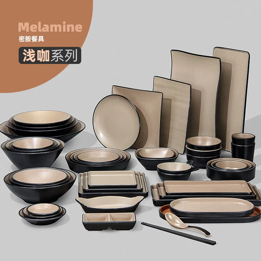 dinnerware set  flatware set korean kitchen supplies eco friendly products tableware melamine dinner ware plates and bowls set