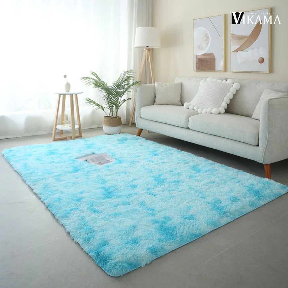 VIKAMA Rainbow Decor Kids Carpet For Girls Bedroom large Living Room's Rugs Soft Plush Nursery Play Mats Gray Living Room Carpet