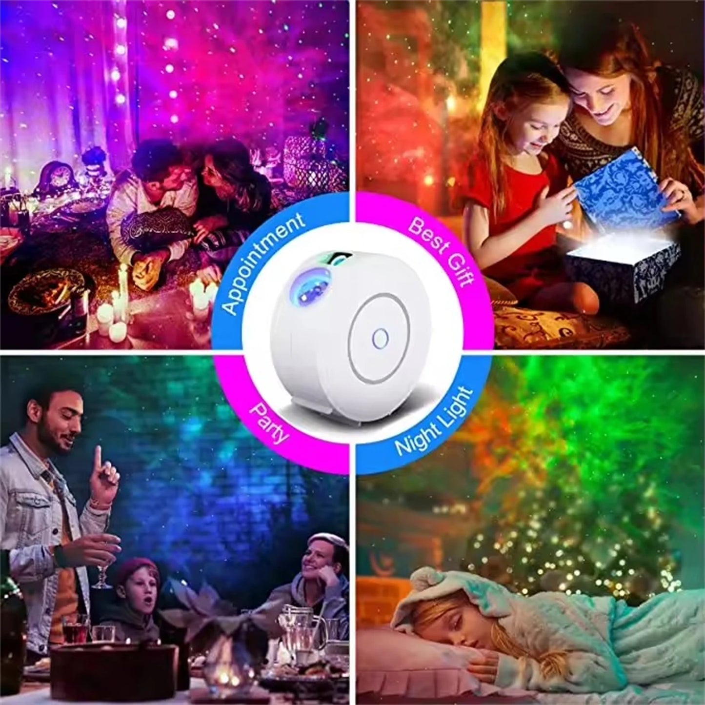 Tuya WiFi intelligent high-definition starry sky projector intelligent voice control system APP adjustment projector home gifts