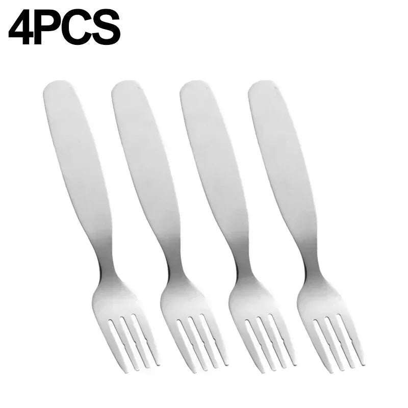 10/1pcs Mini Stainless Steel Spoon Fork Sets Ice Cream Cake Dessert Coffee Teaspoon for Children Cutlery Kitchen Tableware Gifts